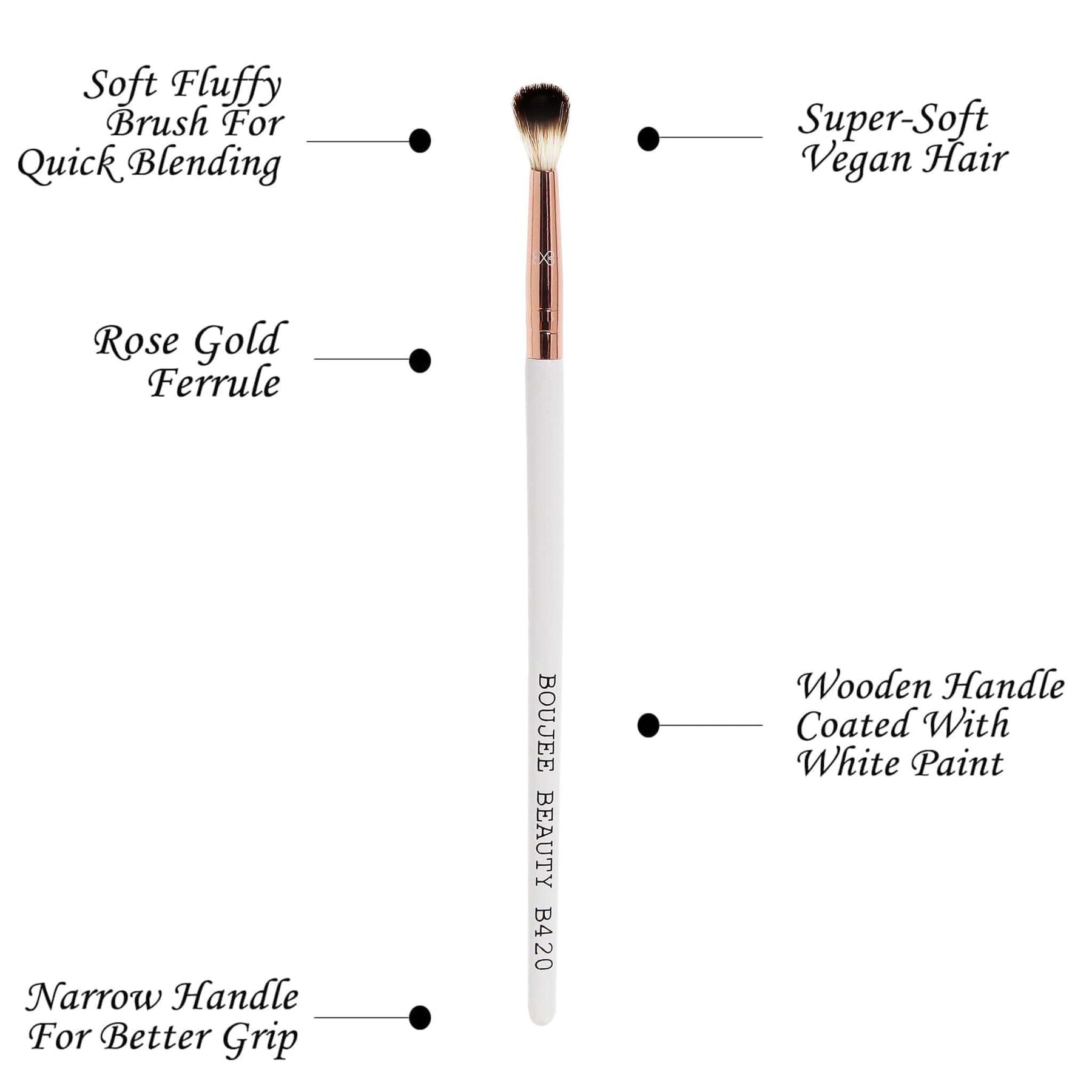 Small Fluffy Blending Brush B420 - Boujee Beauty