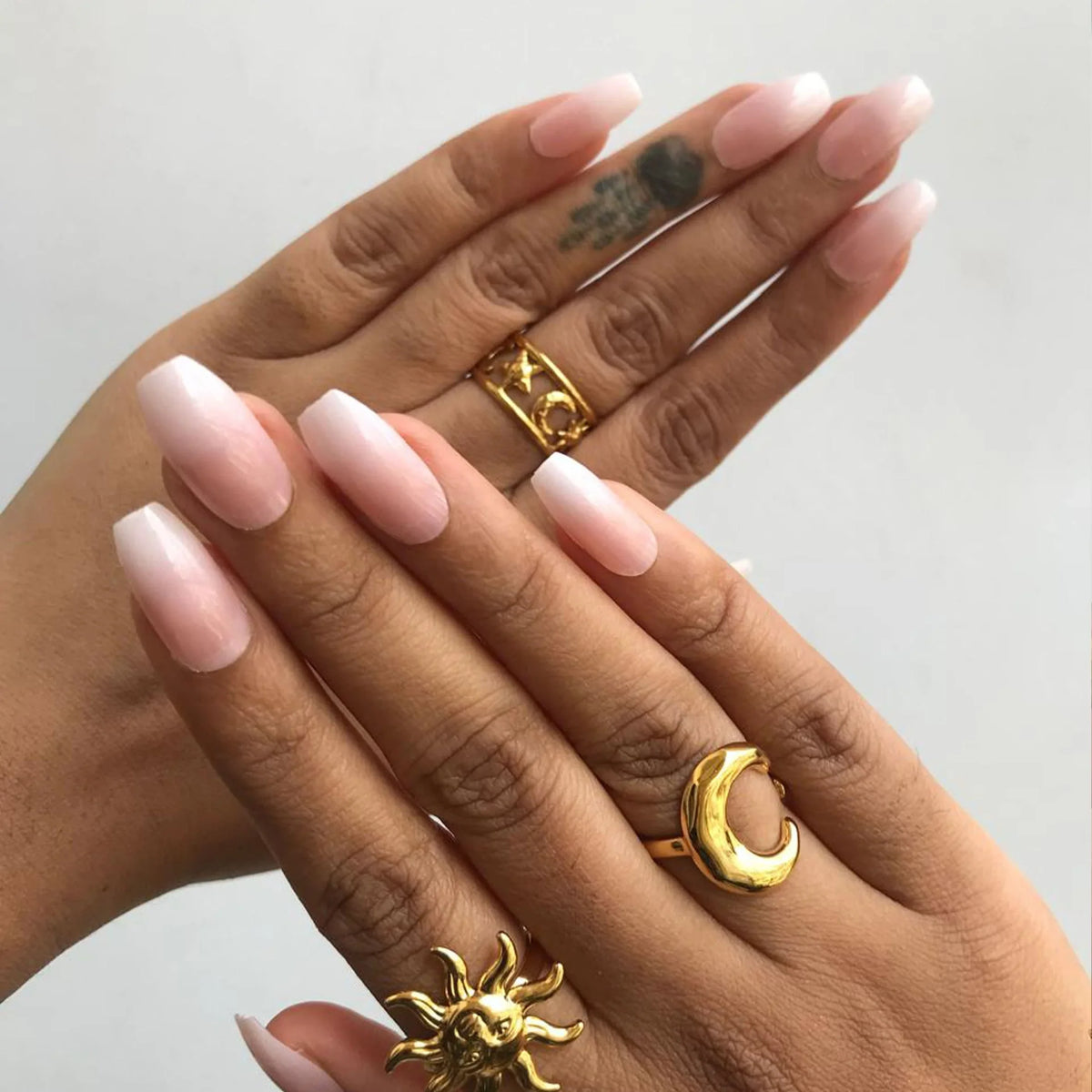 Boujee Beauty Press-on Nails French Ombre