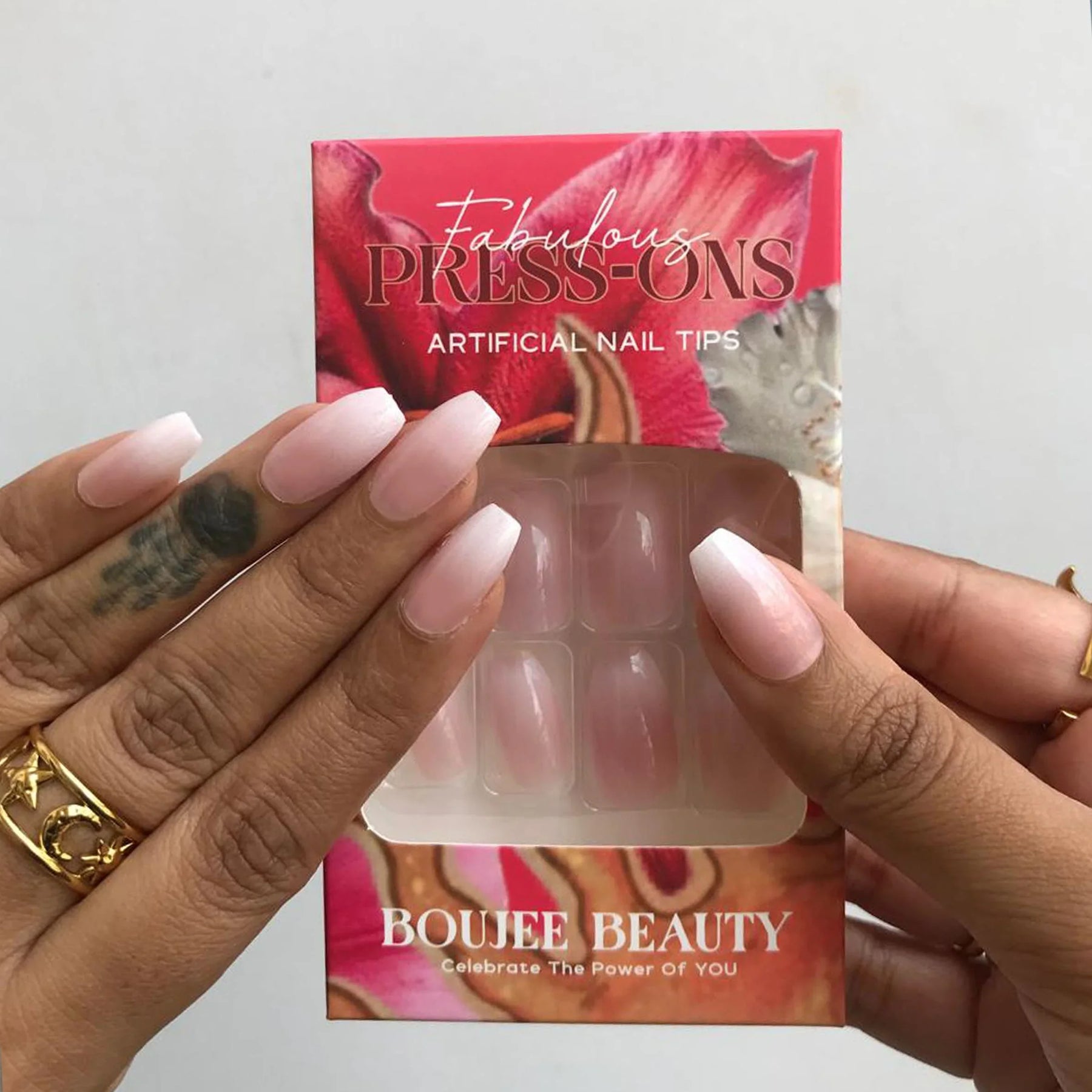 Boujee Beauty Press-on Nails French Ombre