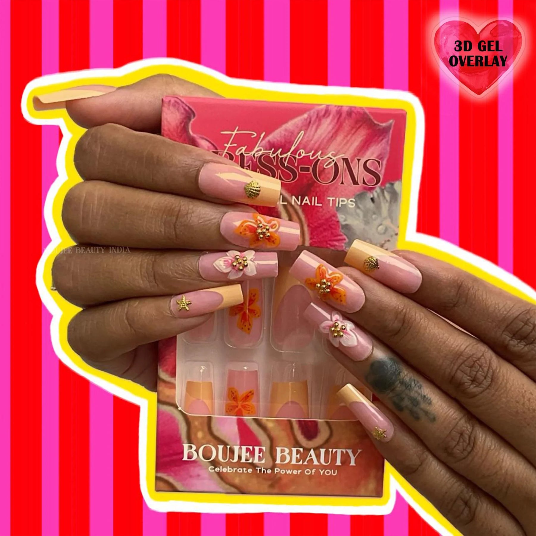 Boujee Beauty Press-On Nails Tangerine