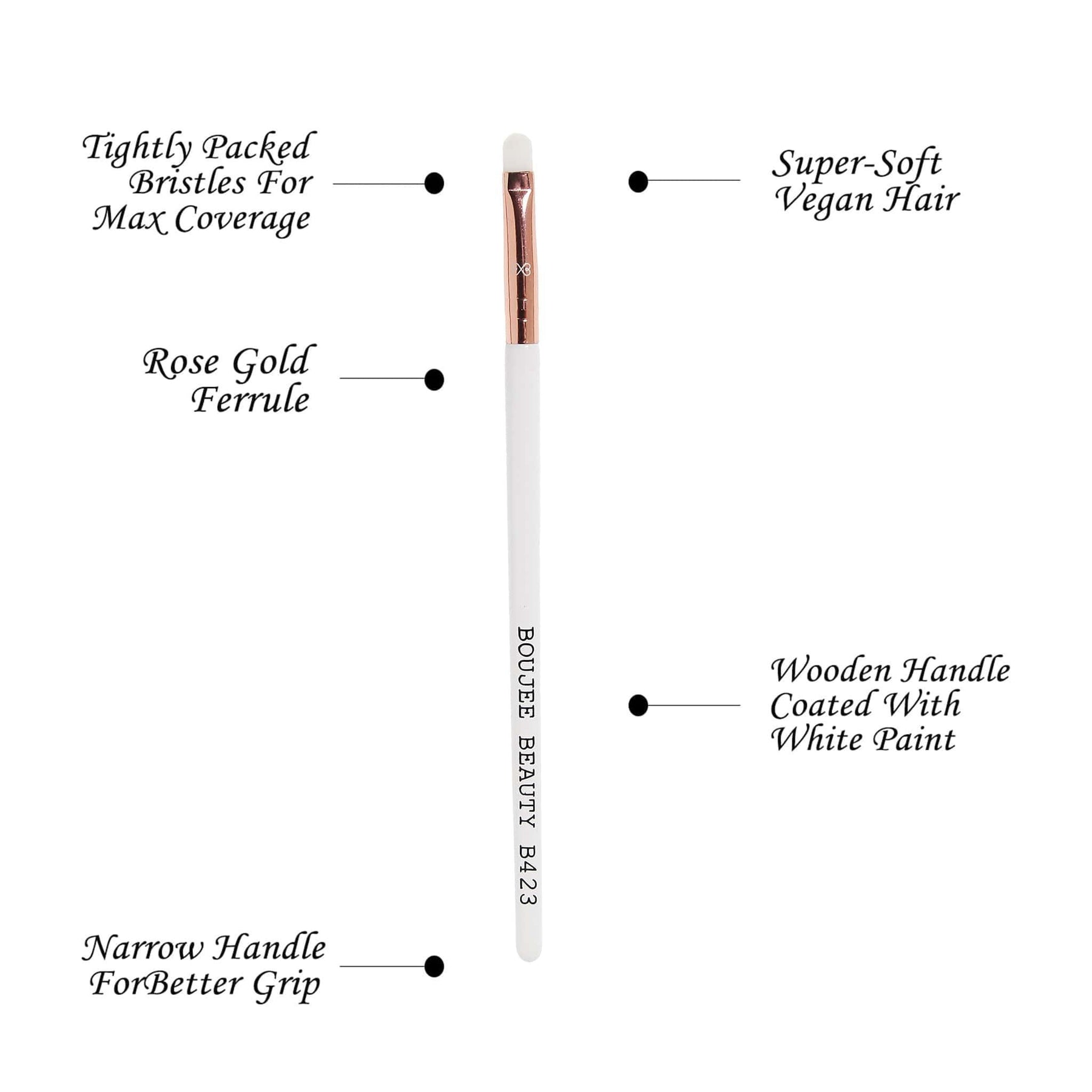 Small Flat Applicator Brush B423 - Boujee Beauty