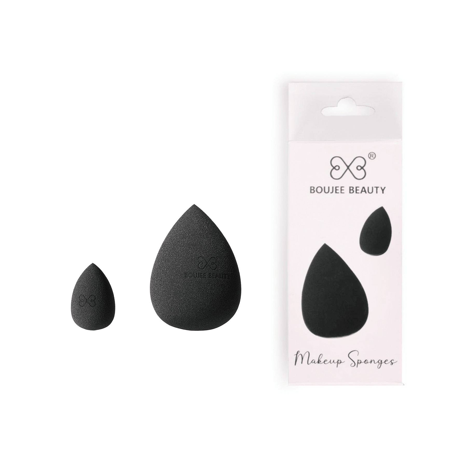 2Pcs Black Makeup Sponge Set - Boujee Beauty