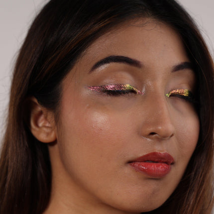 Model showing Boujee_Beauty_Multichrome_Eyeliner_Rain_On_Me