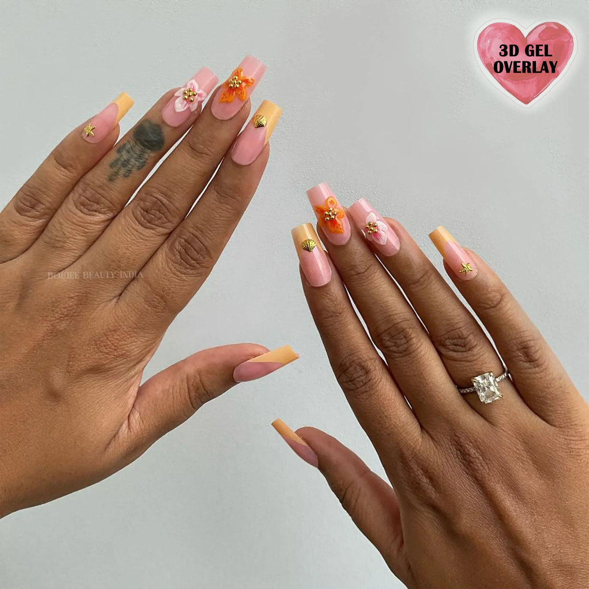 Boujee Beauty Press-On Nails Tangerine