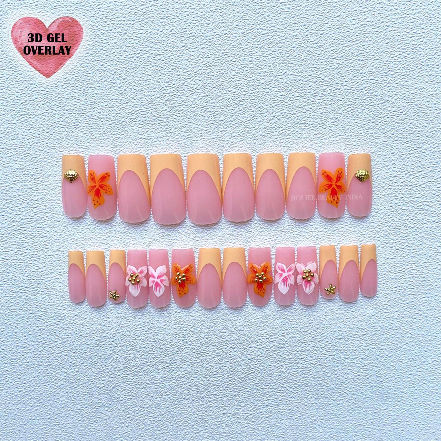 Boujee Beauty Press-On Nails Tangerine