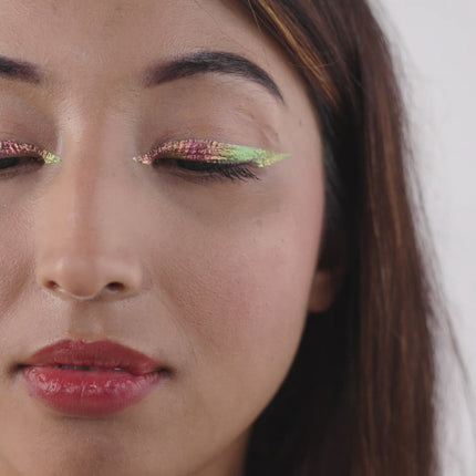 Model showing Boujee_Beauty_Multichrome_Eyeliner_Rain_On_Me