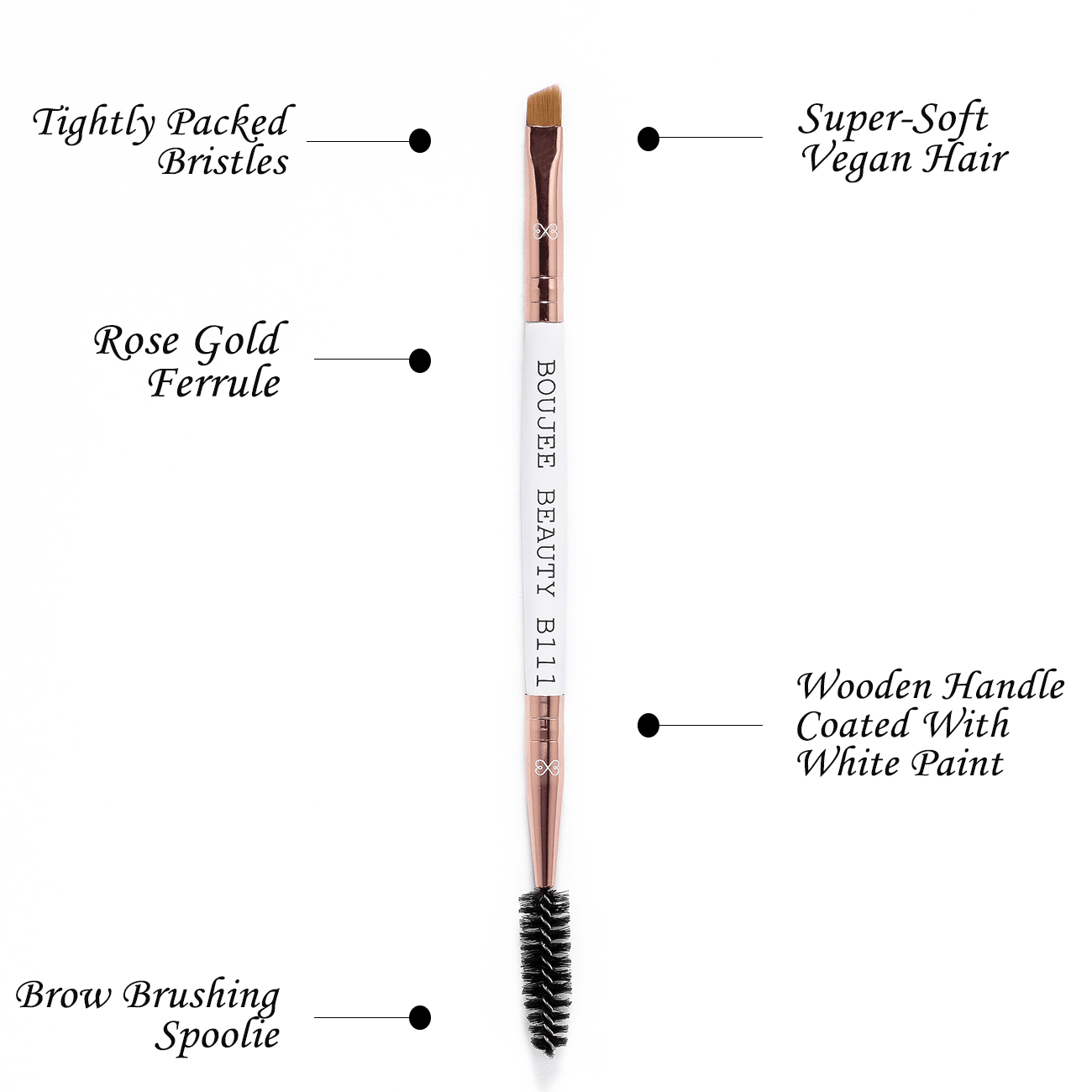 Dual Ended Brow Brush - Boujee Beauty